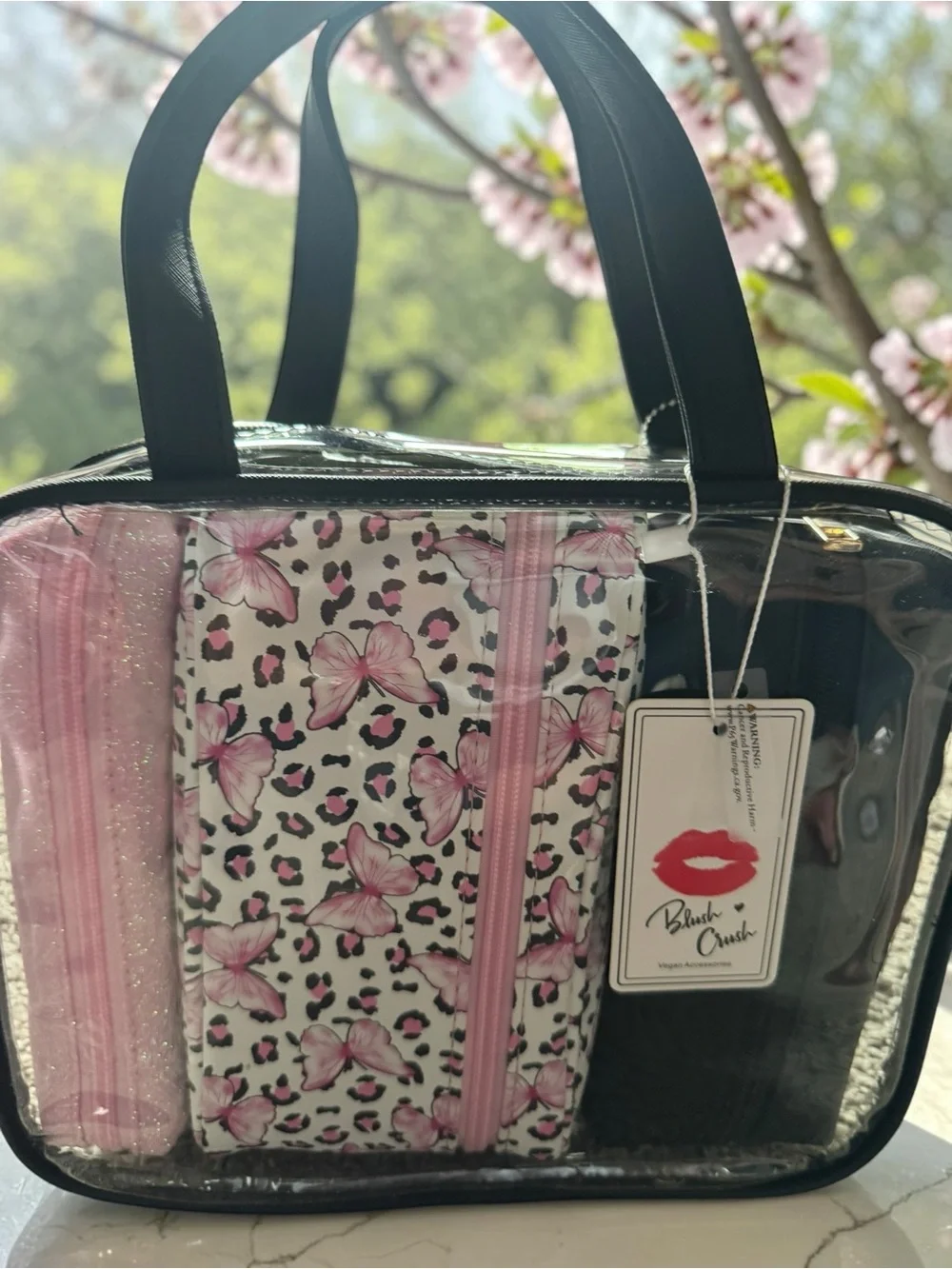 Blush Crush Cosmetic Bag Set NWT